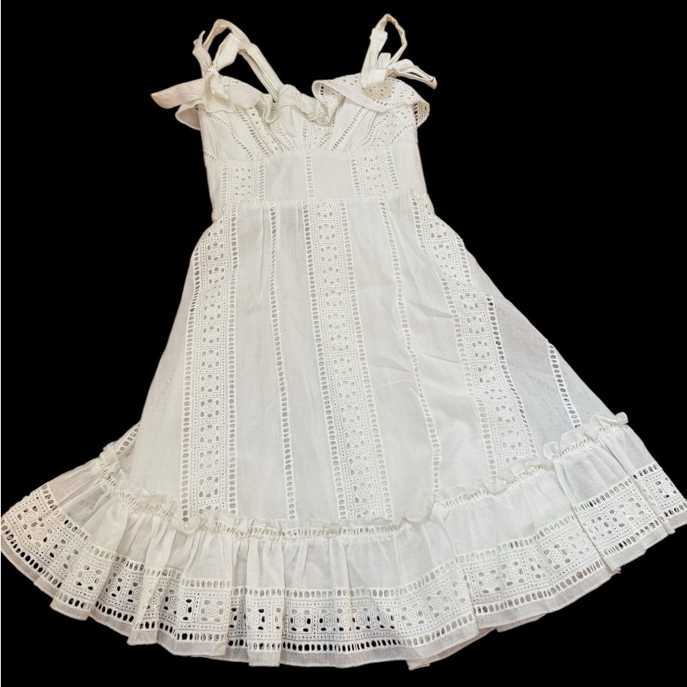 Saints And Secrets Dress U.s. S Australia M White Ruffle Dress